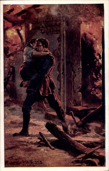 Artist Postcard From the Golden Book of the Army, Infantryman Georg Caspar, 5th Inf Regt