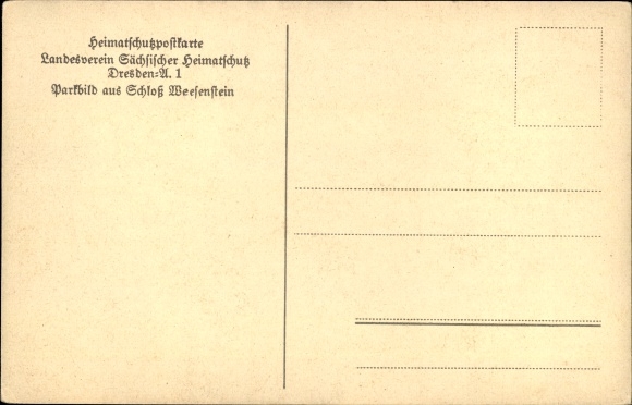 Postcard Weesenstein im Müglitztal, castle, park picture