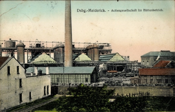 KP Meiderich Duisburg w Zagłębiu Ruhry, spółka akcyjna hut stali