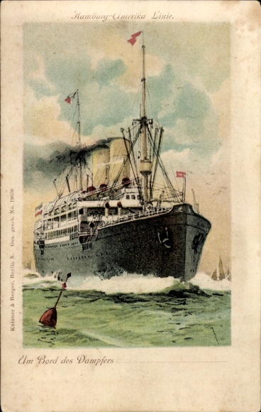 Picture steamship Moltke, HAPAG, passenger ship