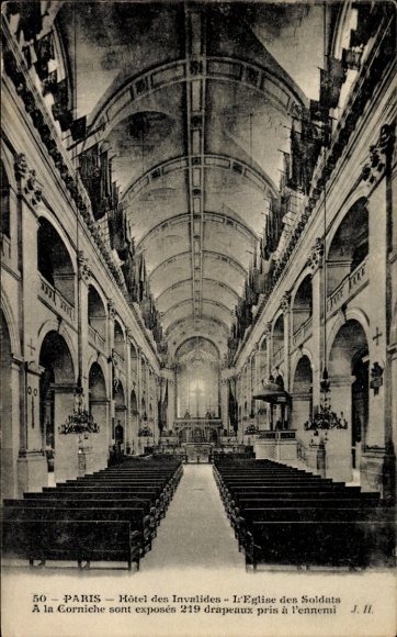 Ak Paris VII, Hôtel des Invalides, L'Église des Soldats