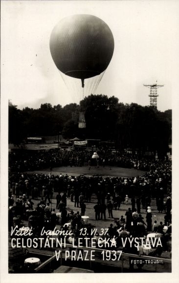KP Praha Praga Czechy, wystawa, balon, rok 1937