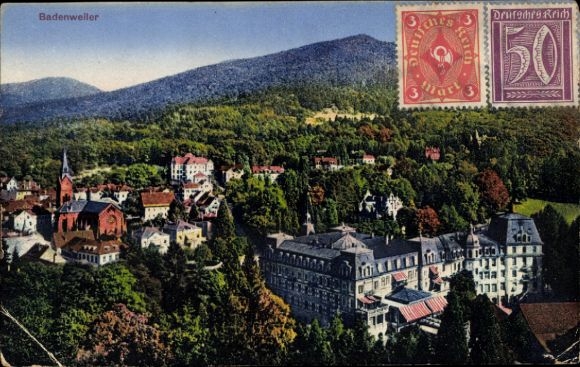 Ak Badenweiler im Schwarzwald, Landschaftsaufnahme,  Poststempel, Briefmarken