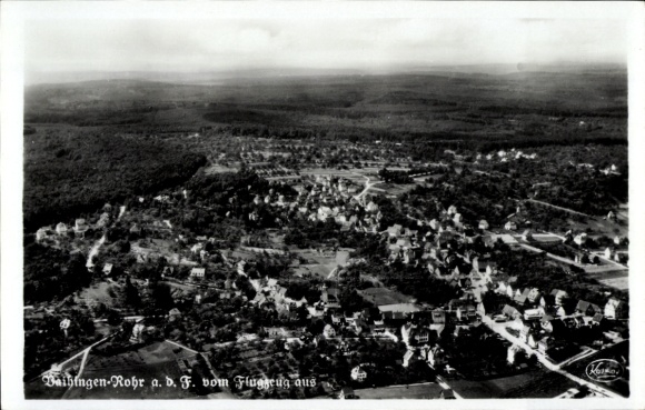 Postcard Vaihingen auf den Fildern Rohr Stuttgart am Neckar, aerial photograph