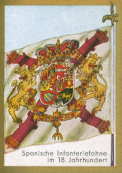 Collector's picture historical flags picture 136, Spanish infantry flag in the 18th century, Ulmenried