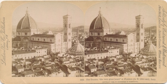 Stereofoto Firenze Florence Toscana, Duomo, Kathedraal