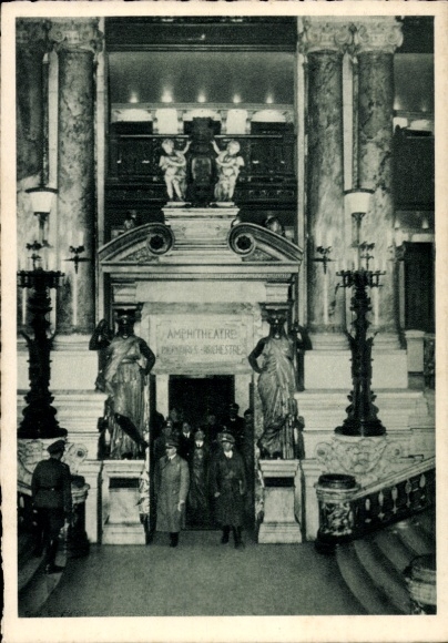 Postcard Paris, Führer and Reich Chancellor Adolf Hitler, Paris Opera, Visit