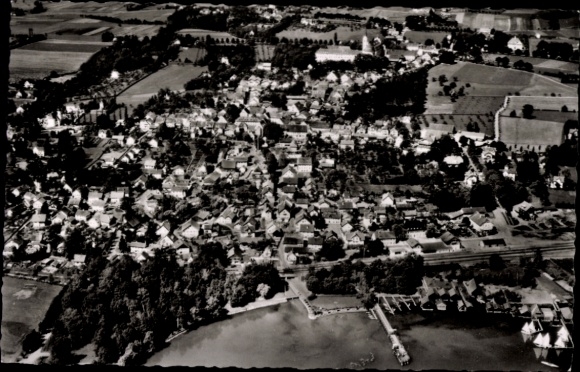 Ak Dießen am Ammersee Oberbayern, Fliegeraufnahme