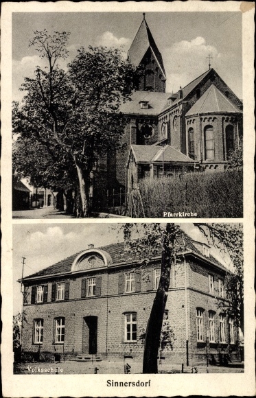 PC Sinnersdorf Pulheim North Rhine-Westphalia, parish church, elementary school