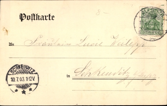 PC Allstedt in Saxony-Anhalt, Greetings from 9. Backerplatz, Publisher Richard Müller