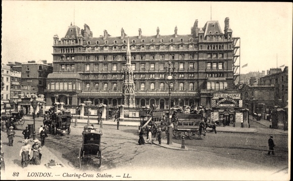 AK London City England, Charing Cross Station