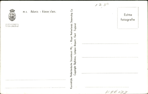 Photo Postcard steamer ms Adonis, KNSM