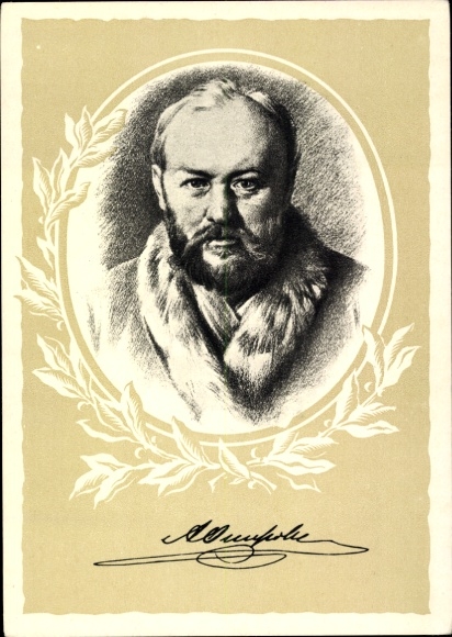 Kunstenaar Ak Schrijver Alexander Nikolajevitsj Ostrovsky, Portret