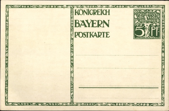 Postal stationery artist PC Diez, Luitpold von Bayern, 90th birthday 1911