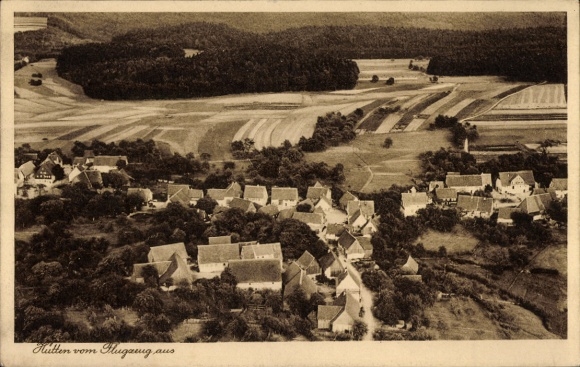 Postcard Hütten Rickenbach im Hotzenwald, aerial photograph
