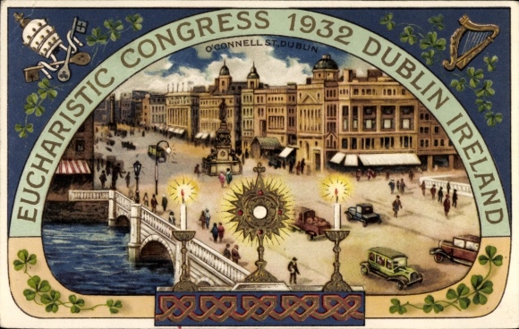 passe-partout KP Dublin Irlandia, O'Connell Street, Kongres Eucharystyczny 1932