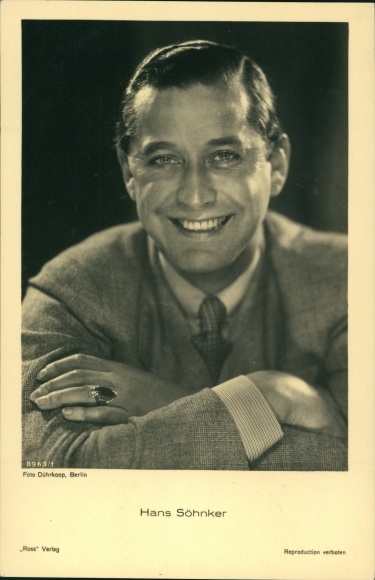 Ak Schauspieler Hans Söhnker, Portrait