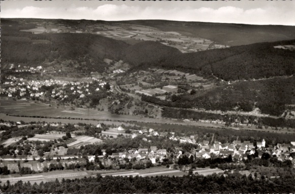 Ak Guttenbach Neckargerach in Baden Württemberg, Fliegeraufnahme