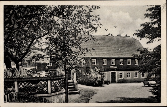 Postcard Ohorn in Saxony, Restaurant Buschmühle