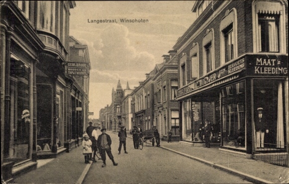 Ak Winschoten Groningen Nederland, Langestraat