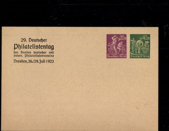 Postwaardestuk Ak PP 68 C2, 29e Duitse Filatelistendag 1923