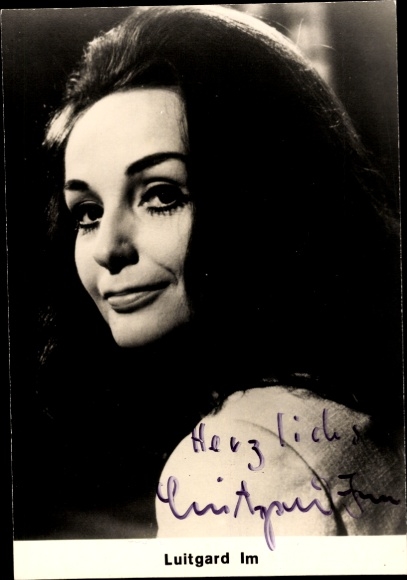 Ak actrice Luitgard Im, portret, handtekening