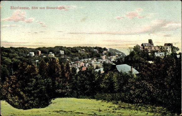 Ak Hamburg Altona Blankenese, Blick vom Bismarckstein