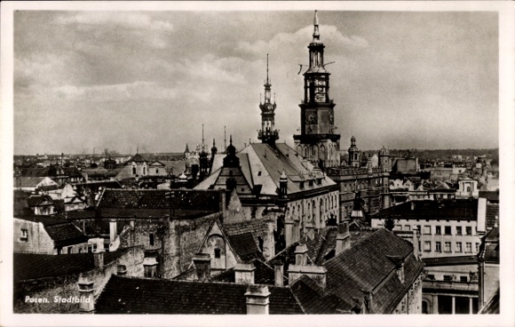 Postcard Poznań Poznan, view of the city