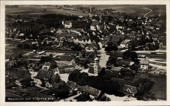 Ak Messkirch Messkirch in de Schwäbische Alb Baden, luchtfoto