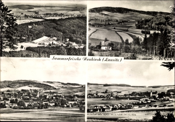Postcard Neukirch in der Lausitz, town views, panorama
