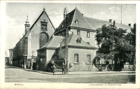 Ak Brühl in Westfalen, lerarenseminarie, kloosterkerk
