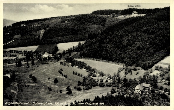 Postcard Ottenhöfen Kappelrodeck in the Black Forest, aerial photograph of the Sohlberghaus, youth holiday home