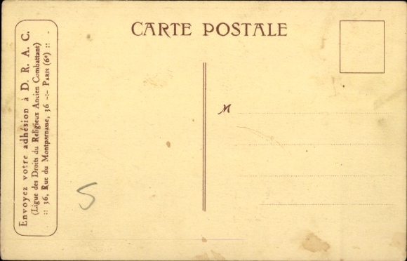 Artist Postcard League for the Rights of Religious Veterans DRAC