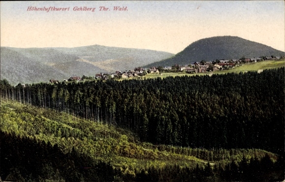 Ak Gehlberg Suhl in Thüringen, Höhenluftkurort  Waldlandschaft, Häuser, Berge