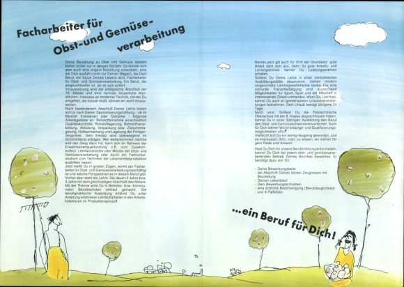 Timetable GDR Skilled worker for fruit and vegetable processing... Job for you around 1980