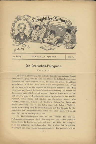 Liebig pictures newspaper advertising Dreser issue 4, volume 13, 1908