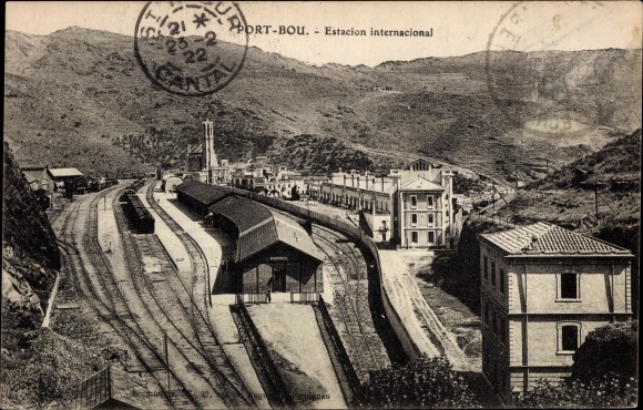 Postcard Portbou Port Bou Catalonia, Estacion internacional