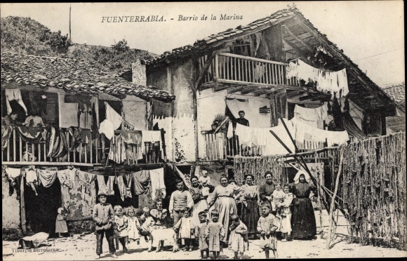 Postcard Fuenterrabia Baskenland, Barrio de la Marina