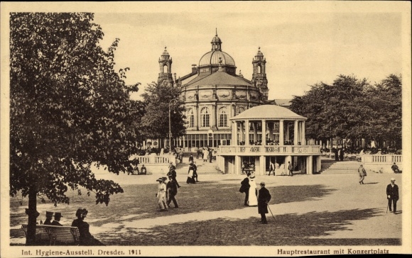 KP Dresden, Int. Wystawa higieniczna 1911, restauracja główna z salą koncertową