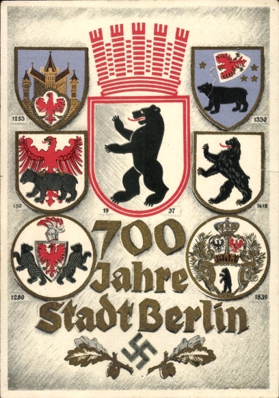 Coat of arms PC 700 years of the city of Berlin 1937