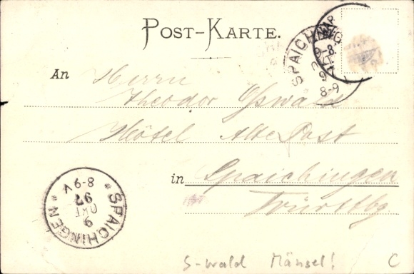 Postcard Black Forest Legends VI, Alteberstein