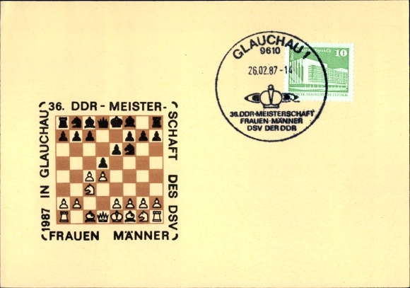 KP 36. mistrz NRD, 1987 w Glauchau, gra w szachy, mistrzostwa w szachach