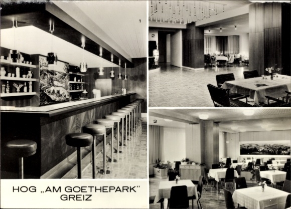 Ak Greiz im Vogtland Thüringen, Bar, Tanzbar Trocadero, Restaurant, HOG Am Goethepark