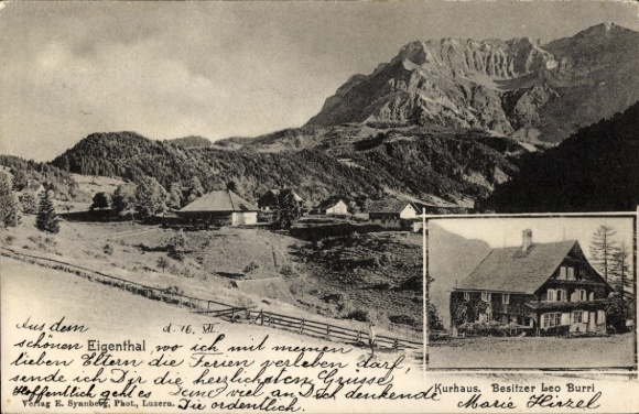 Ak Eigenthal Kanton Luzern, Teilansicht, Kurhaus