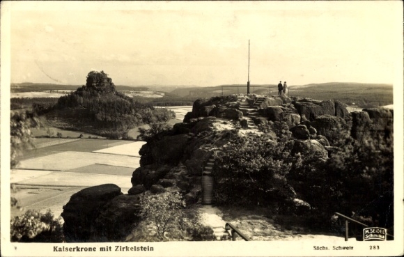PC Schöna Saxon Switzerland, imperial crown with compass stone