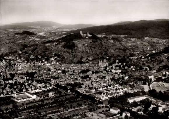 Ak Heppenheim an der Bergstraße, Fliegeraufnahme