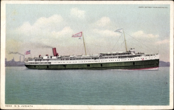 Postcard steamer SS Juniata