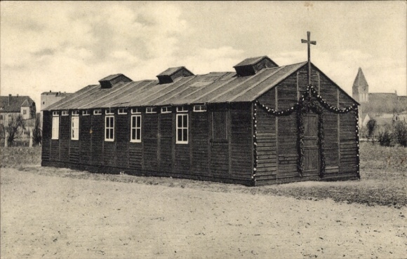 Ak Grimmen in Mecklenburg Vorpommern, kerk, katholiek parochiekantoor, donatiekaart