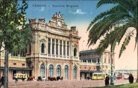 Ak Genova Genua Liguria, Stazione Brignole