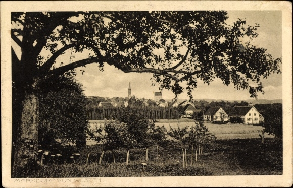 Postcard Markdorf Bodenseekreis Baden, from the west